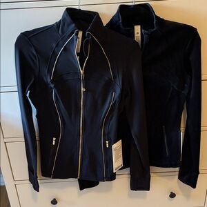 Bundle of 2: Women's define Black Jackets: gold accent and velvet